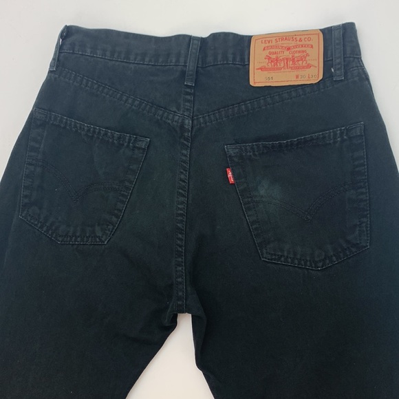Levi’s 551 Black Denim Button Fly Straight Leg Jeans W30 - Picture 4 of 16